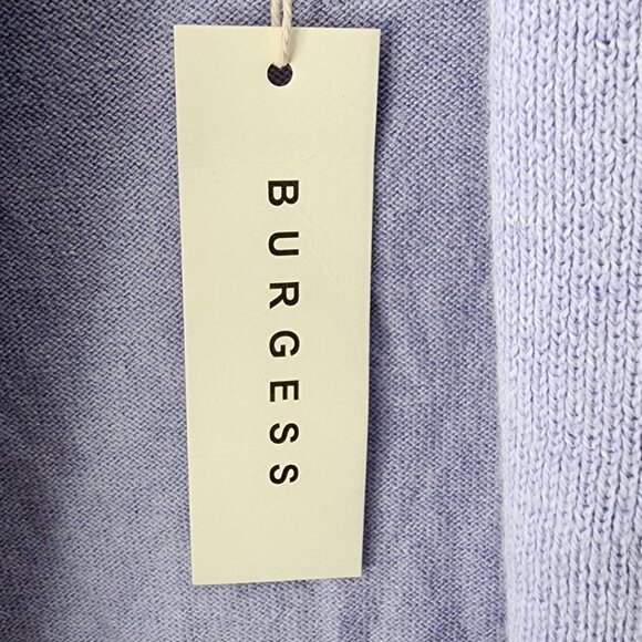 Burgess Cardigan Sweater | Small | Lilac Shawl Collar Cotton Cashmere NEW - Picture 8 of 9